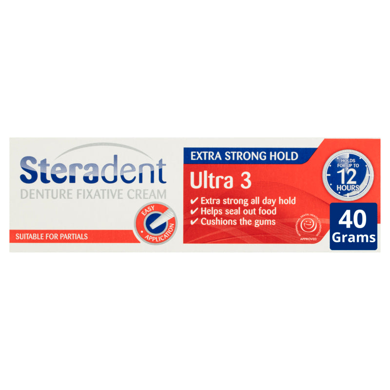 Steradent Ultra 3 Denture Fixative Cream 40g