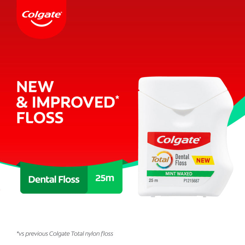 Colgate Total Mint Waxed Dental Floss 25m