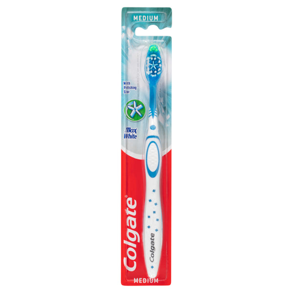 Colgate Max White Manual Toothbrush Medium with Polishing Star 1 Pack