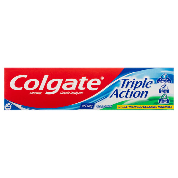 Colgate Triple Action Toothpaste Original Mint 110g