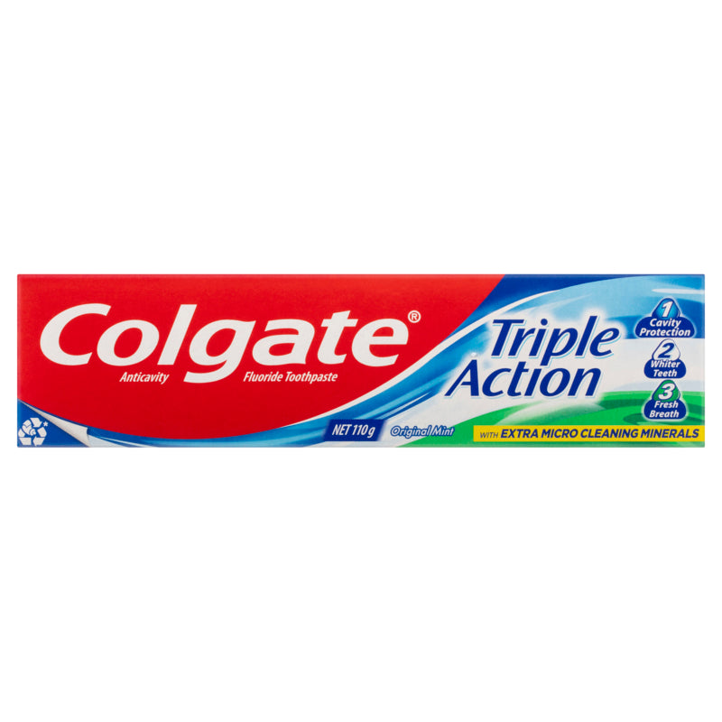 Colgate Triple Action Toothpaste Original Mint 110g