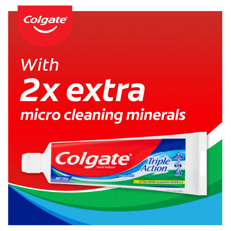 Colgate Triple Action Toothpaste Original Mint 110g