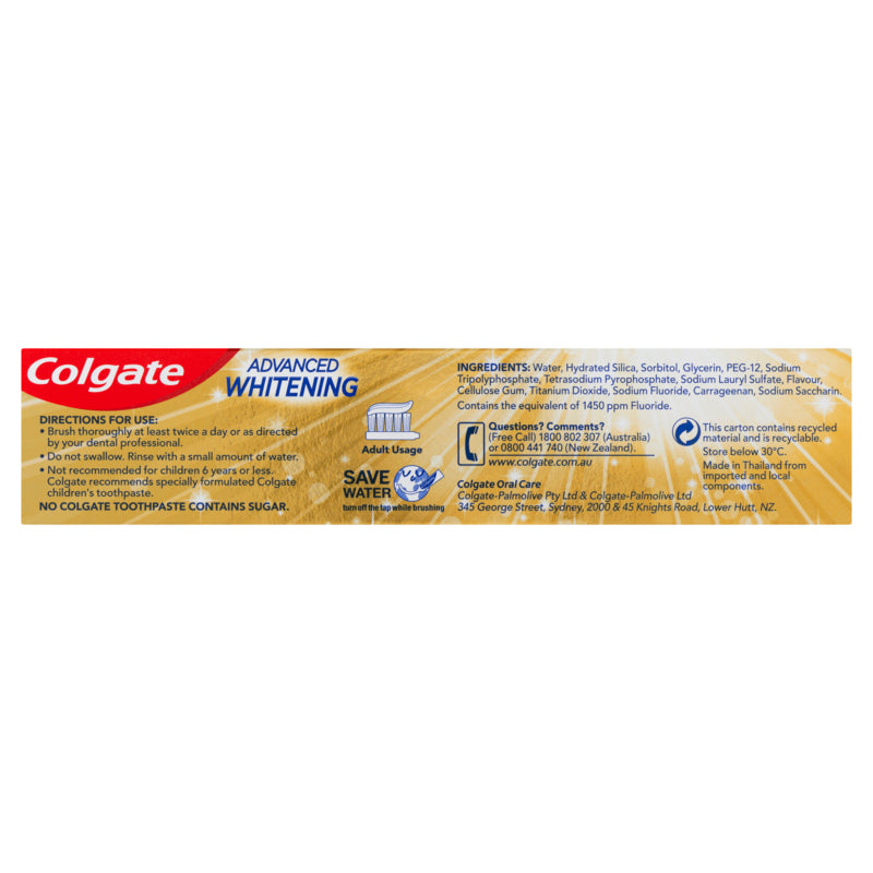 Colgate Advanced Whitening Tartar Control 120g