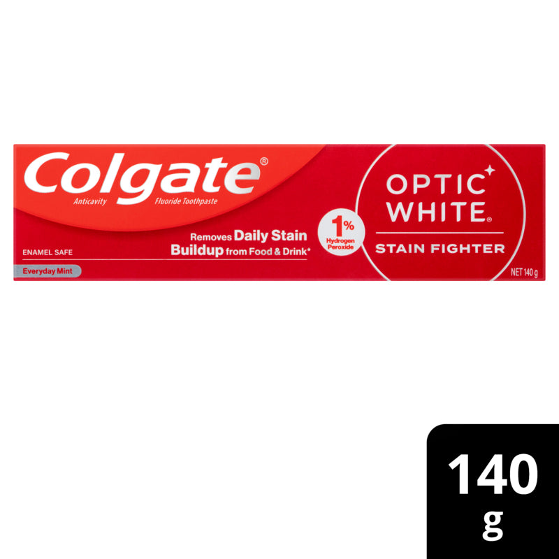 Colgate Optic White Stain Fighter Teeth Whitening Toothpaste 140g