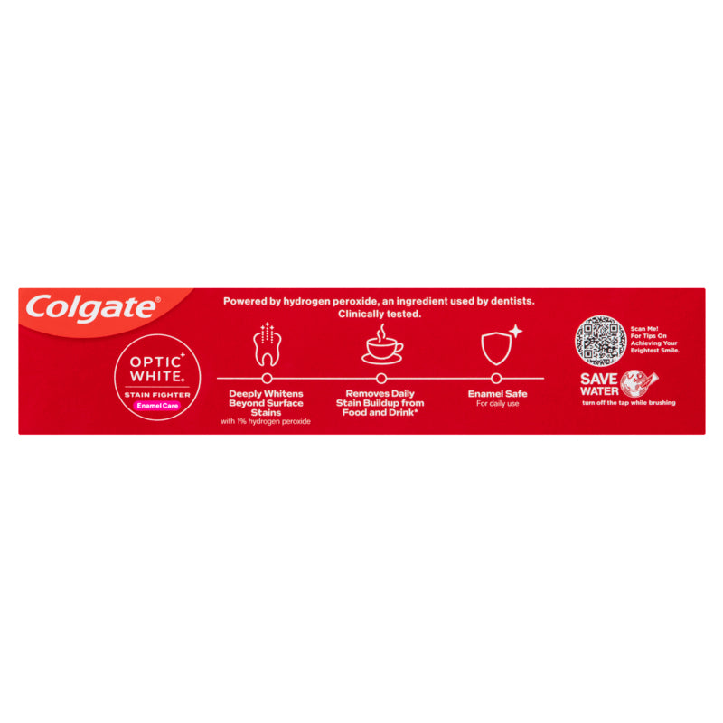 Colgate Optic White Stain Fighter Enamel Care Teeth Whitening Toothpaste 140g