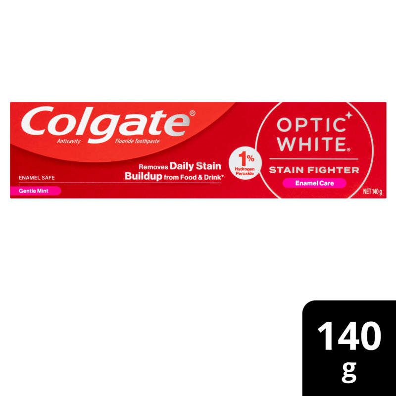 Colgate Optic White Stain Fighter Enamel Care Teeth Whitening Toothpaste 140g