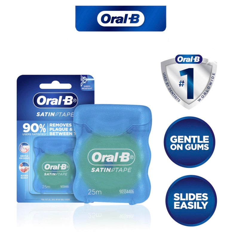 Oral B Satin Tape Mint Dental Floss 25m