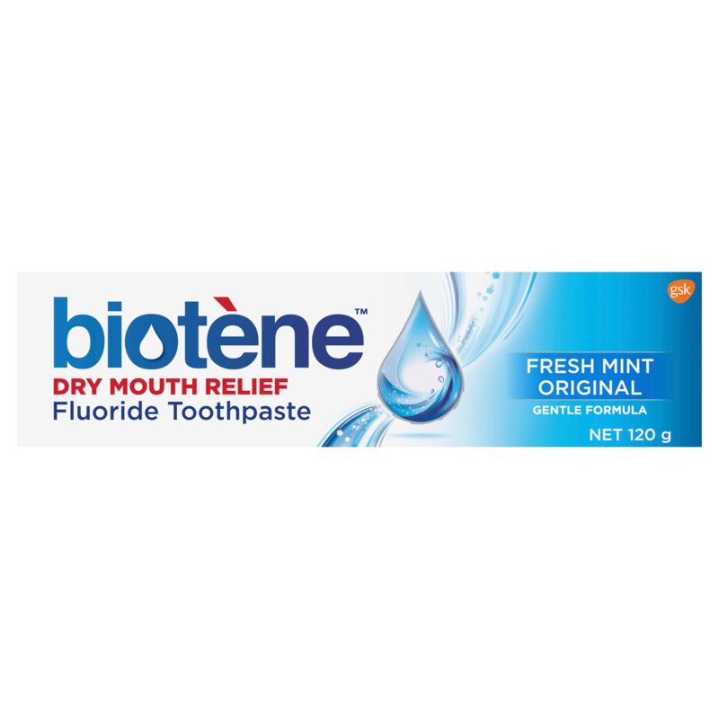 Biotene Dry Mouth Relief Fluoride Toothpaste Fresh Mint Original 120g