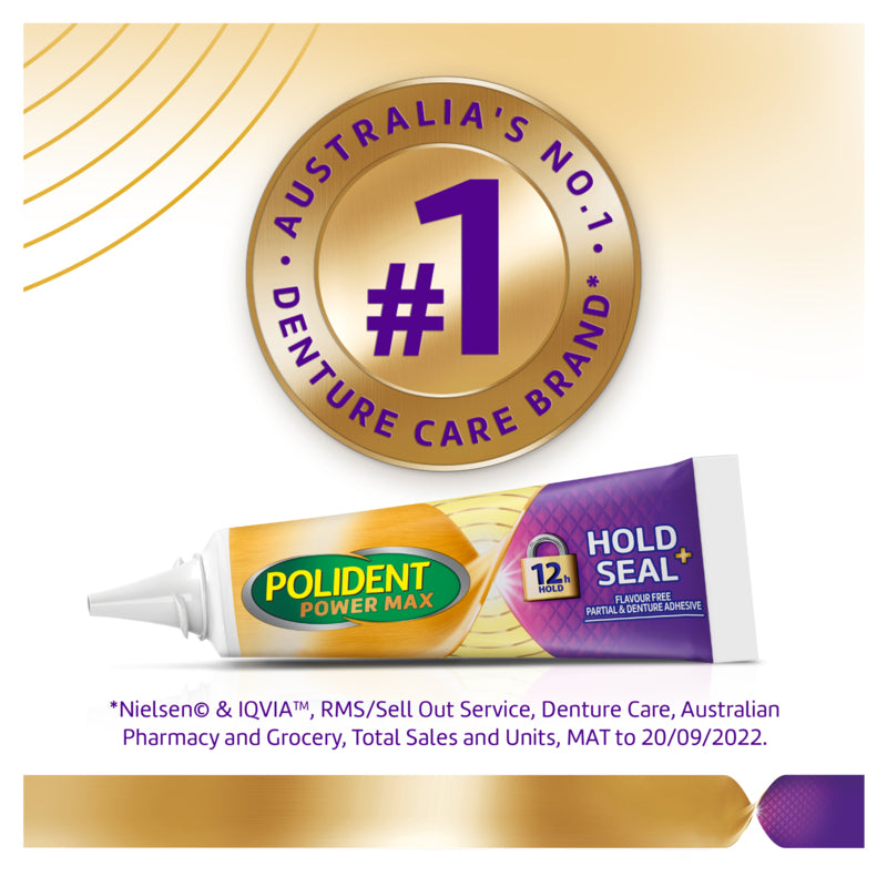 Polident Hold + Seal Denture Adhesive Cream 40g