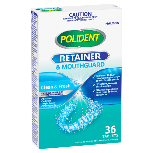 Polident Retainer & Mouthguard Daily Cleanser 36 Tablets