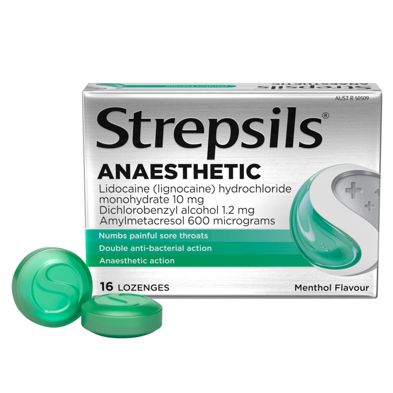 Strepsils Anaesthetic Lozenges Menthol 16 Pack