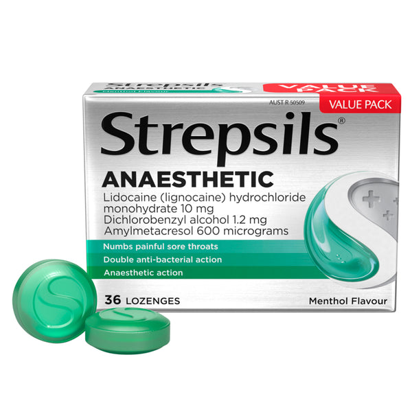 Strepsils Anaesthetic Lozenges Menthol 36 Pack