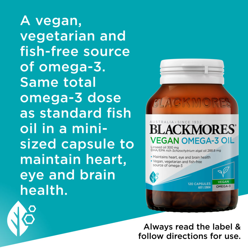 Blackmores Vegan Omega-3 Oil 120 Capsules