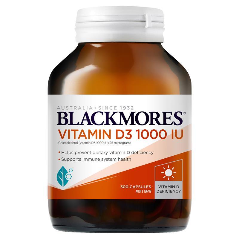 Blackmores Vitamin D3 1000 IU 300 Soft Capsules