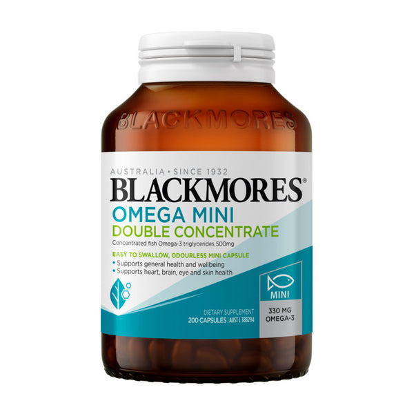 Blackmores Omega Mini Double Concentrate Fish Oil 200 Capsules