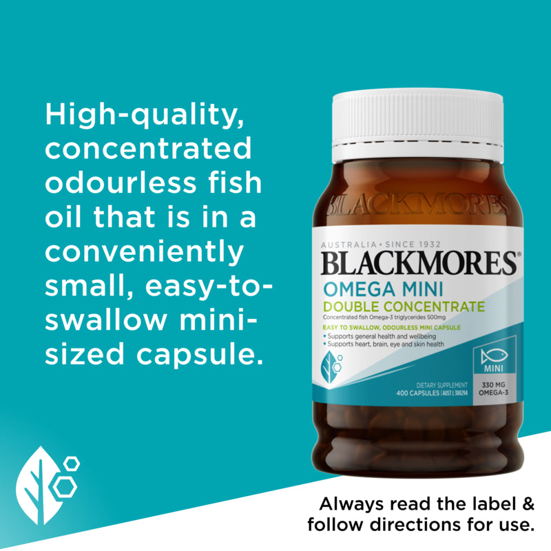 Blackmores Omega Mini Double Concentrate Fish Oil 400 Capsules