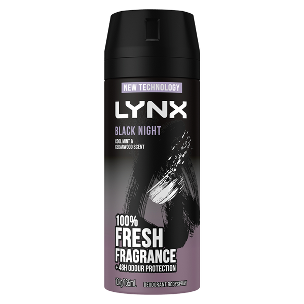 Lynx Deodorant Body Spray Black Night 165ml