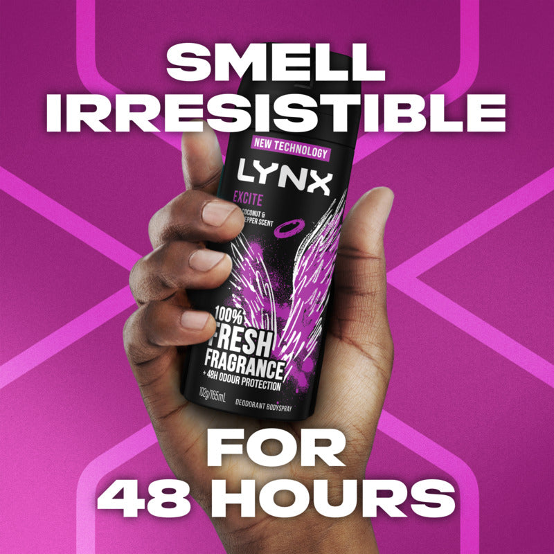 Lynx Deodorant Body Spray Excite New 165ml