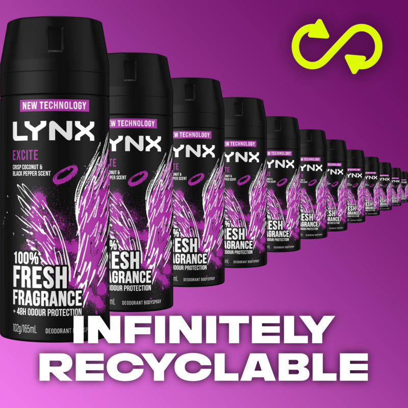 Lynx Deodorant Body Spray Excite New 165ml