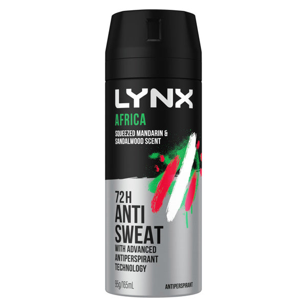 Lynx Africa With Squeezed Mandarin & Sandalwood Scent Antiperspirant Deodorant 165ml