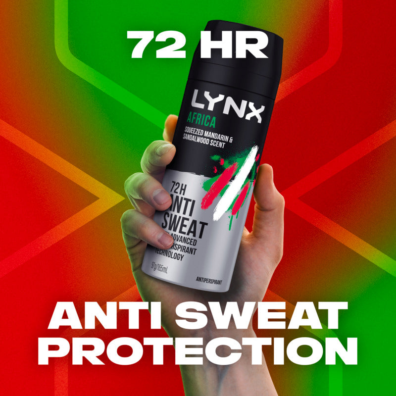 Lynx Africa With Squeezed Mandarin & Sandalwood Scent Antiperspirant Deodorant 165ml