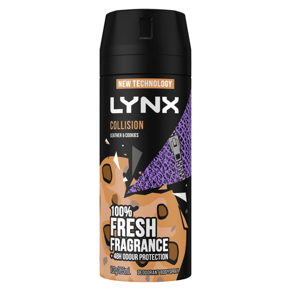 Lynx Deodorant Body Spray Collision Leather & Cookies 165ml