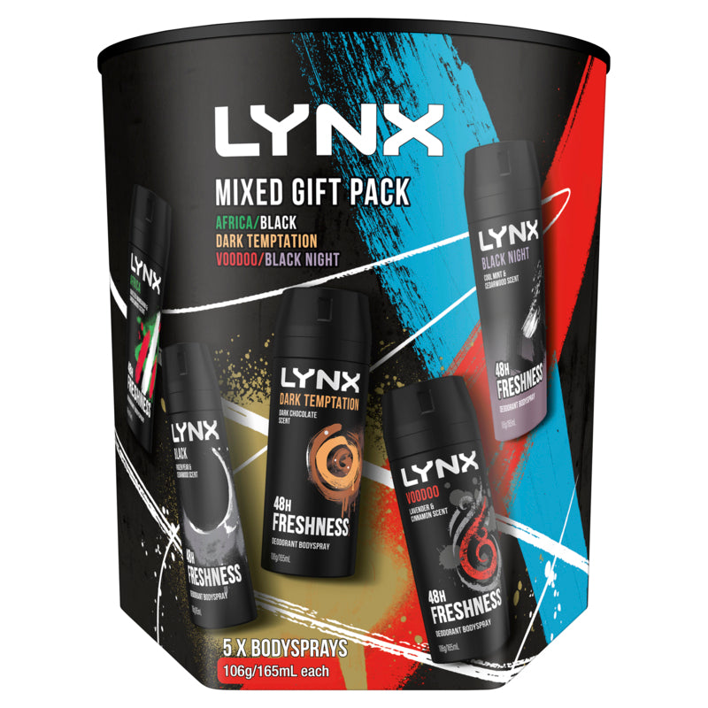 Lynx Body Spray 5 Pack Gift Set