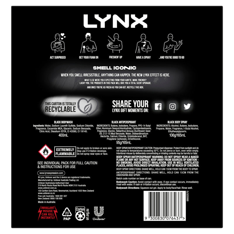 Lynx Black Trio Giftset 2022