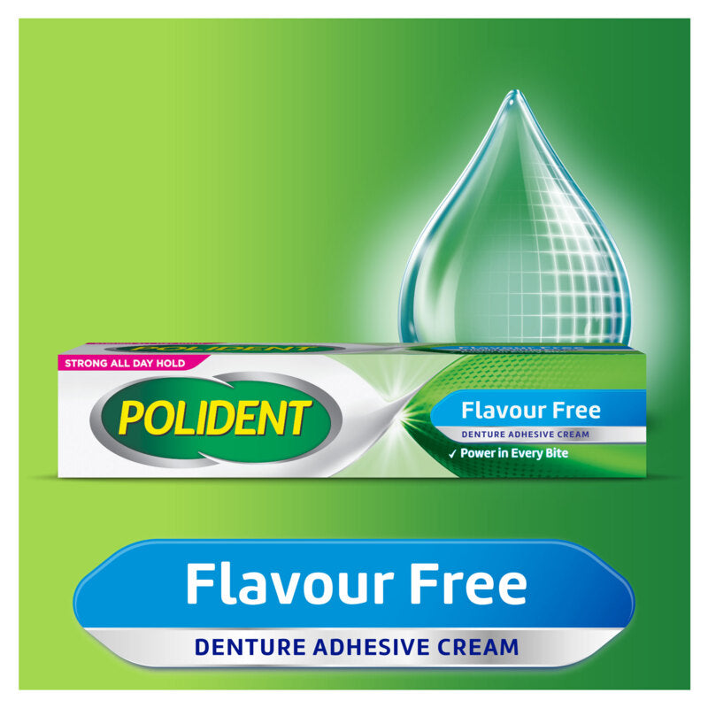 Polident Denture Adhesive Cream Flavour Free 60g