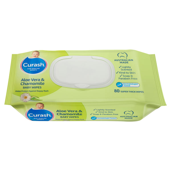 Curash Baby Wipes Soothing 80 pack