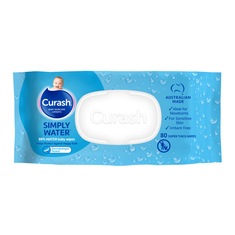 Curash Baby Wipes Water 80 pack