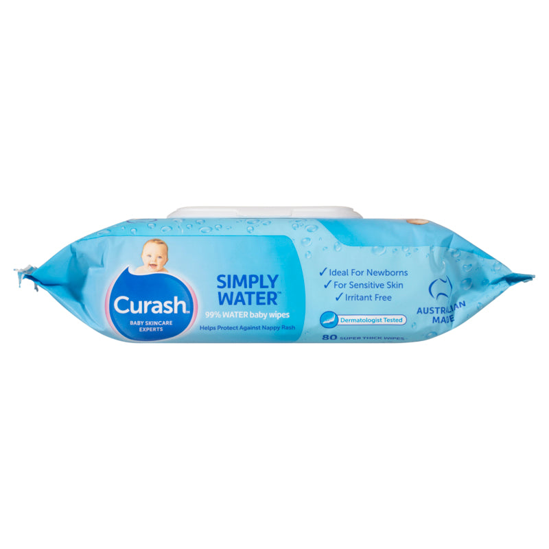 Curash Baby Wipes Water 80 pack