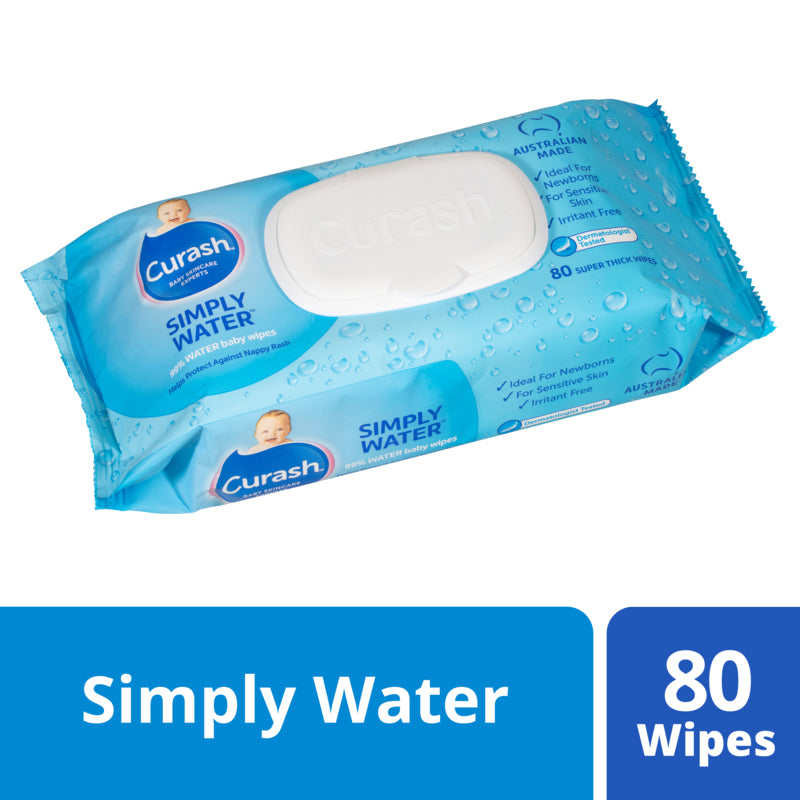 Curash Baby Wipes Water 80 pack