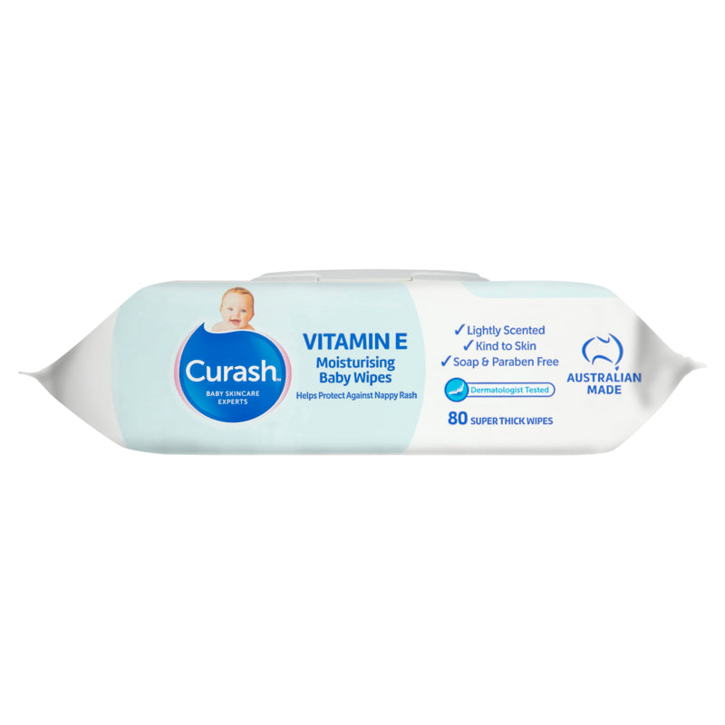 Curash Baby Wipes Moist Vitamin E 80 pack