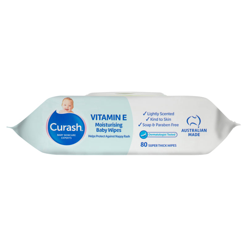 Curash Baby Wipes Moist Vitamin E 80 pack