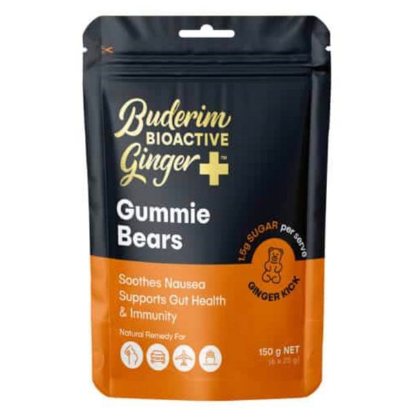 Buderim Bioactive Ginger+ Bear Gummies Pouch 150g