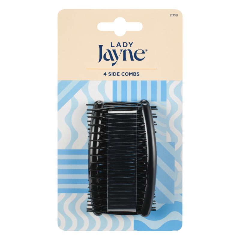 Lady Jayne Black Side Combs - 4 Pack