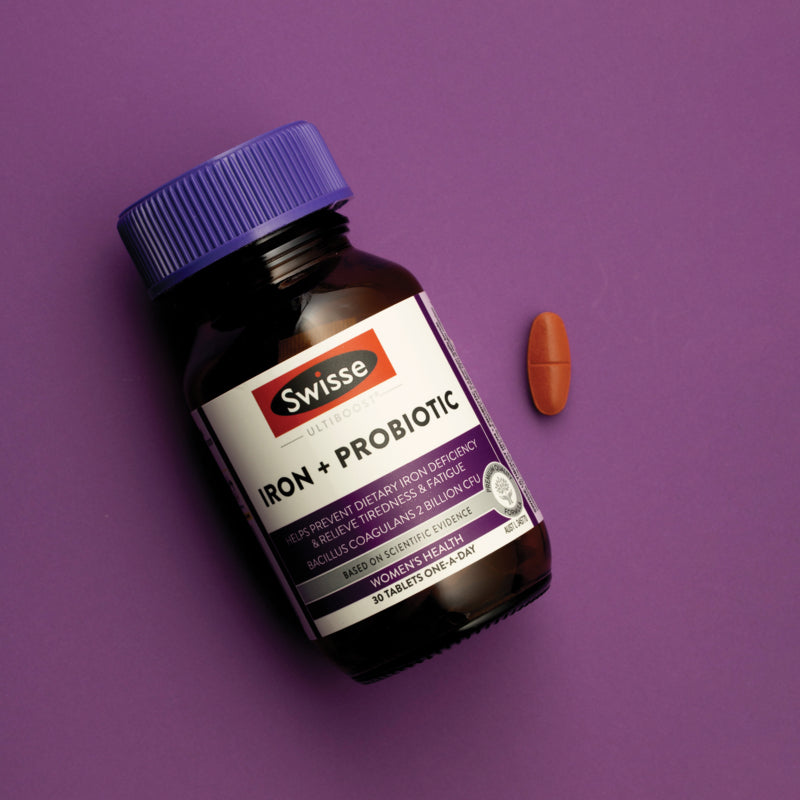 Swisse Ultiboost Iron + Probiotic 30 Tablets