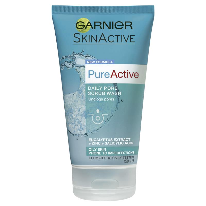 Garnier Daily Pore Scrub Wash 150ml