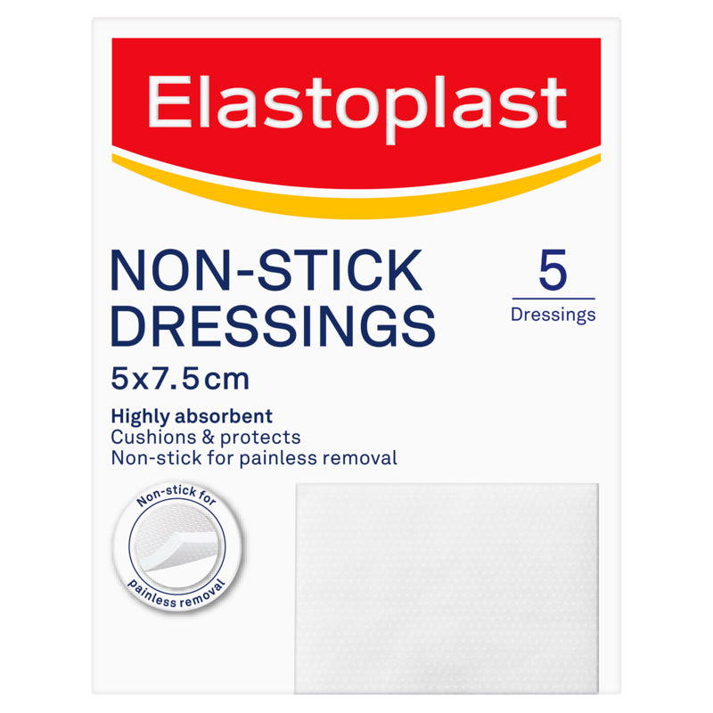 Elastoplast Non-Stick Dressing 5cm x 7.5cm 5 Pack