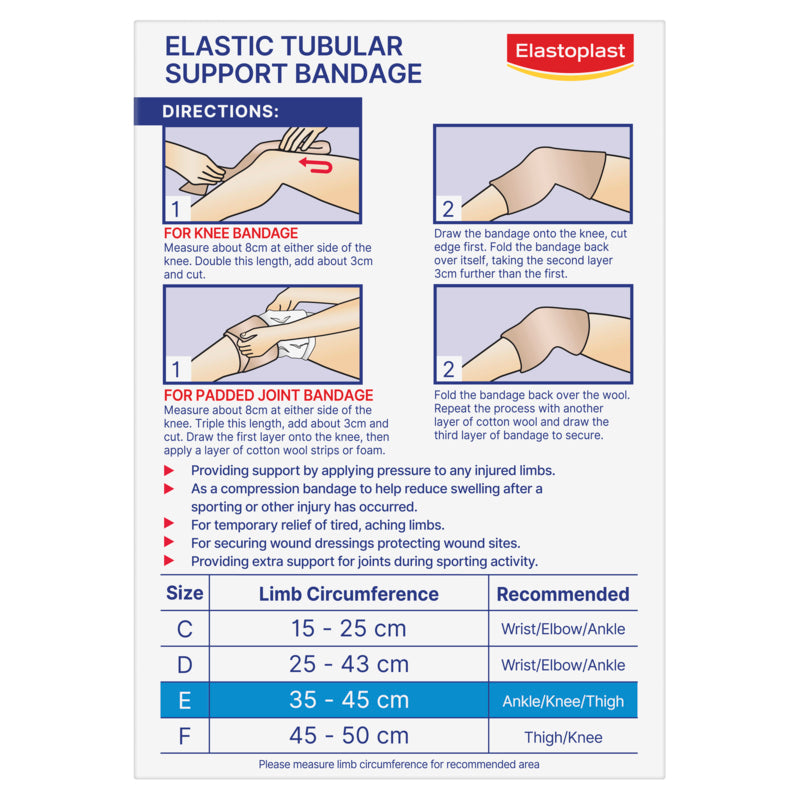 Elastoplast Elastic Tubular Support Bandage Size E