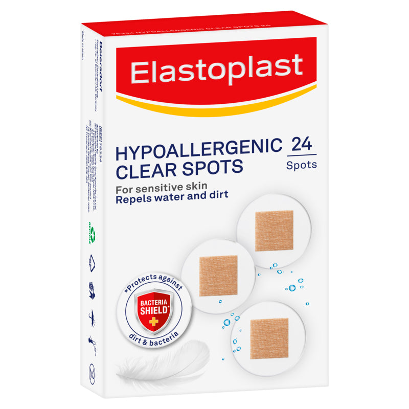 Elastoplast Hypoallergenic Transparent Spots 24 Pack