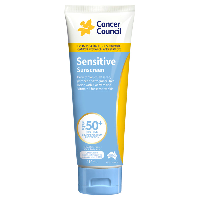 Cancer Council Sensitive Sunscreen SPF50+ 110ml