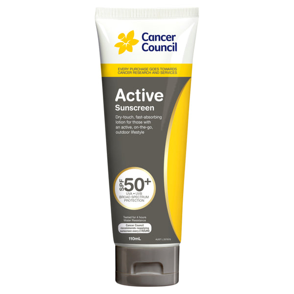 Cancer Council Active Sunscreen SPF50+ 110ml