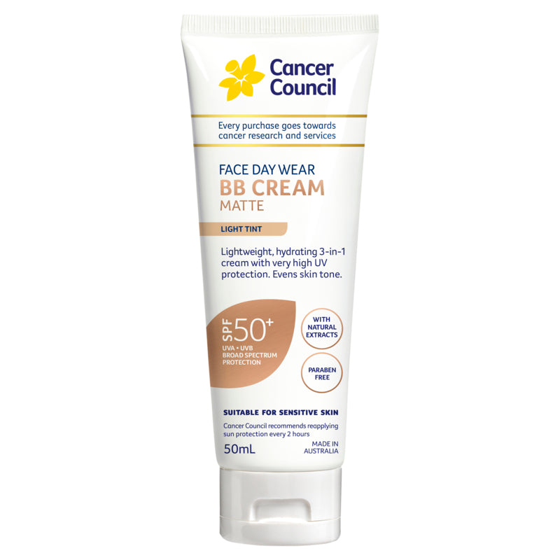 Cancer Council Face Day Wear BB Cream in Light Tint SPF 50+ 50ml