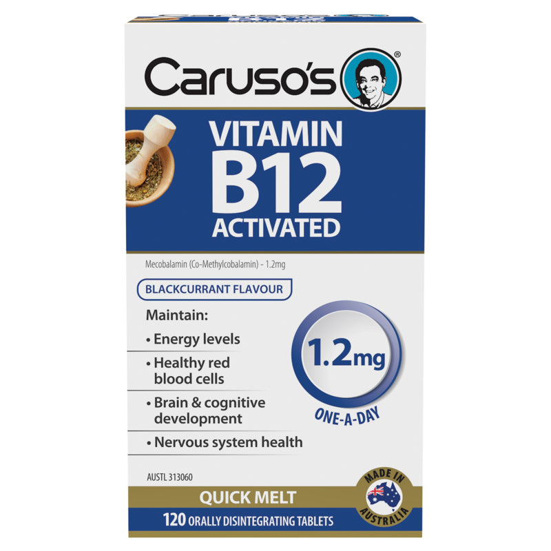 Caruso's Vitamin B12 Activated 1200mcg 120 Tablets