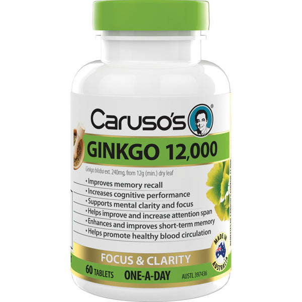 Caruso's Ginkgo 1200mg 60 Tablets