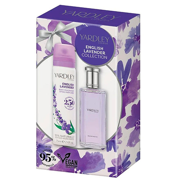 Yardley English Lavender 2 Piece Gift Set - Eau De Toilette 50ml & Body Spray 75g