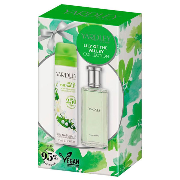 Yardley Lily Of The Valley 2 Piece Gift Set - Eau De Toilette 50ml & Body Spray 75g