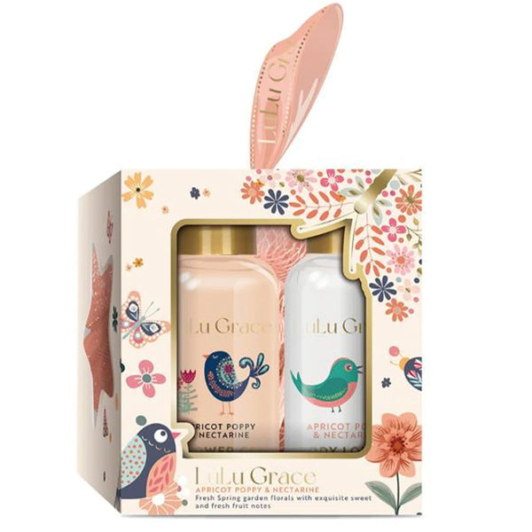 Lulu Grace Apricot, Poppy & Nectarine 3 Piece Bath & Body Gift Set